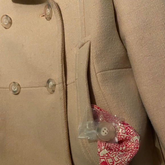 Trina Turk baby pink pea coat size 6 - Picture 3 of 4
